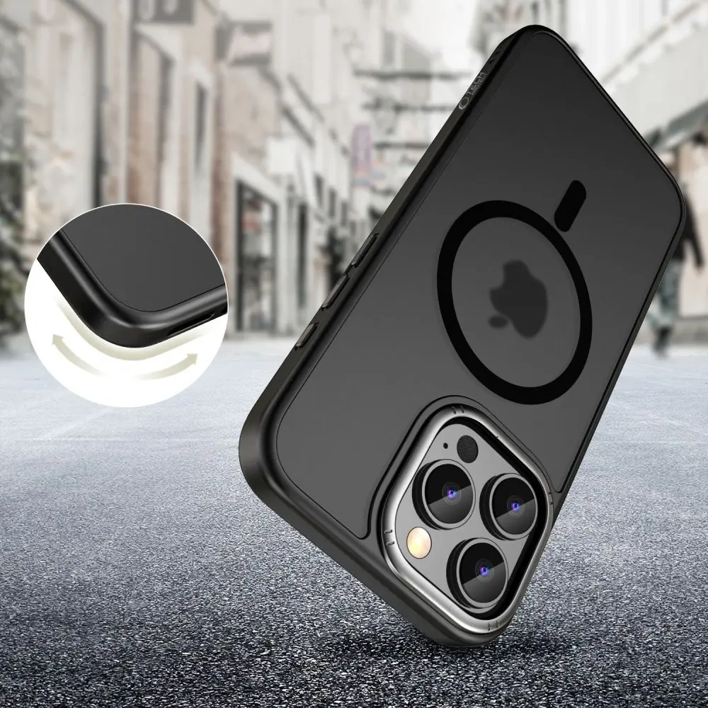 Etui Tech-Protect MagEdge MagSafe Apple iPhone 16 Pro Max Matte Black/Gunmetal - iPhone 16 Pro Max - Tech-Protect