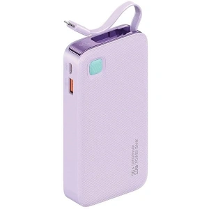 Kup Powerbank USAMS + zwijany kabel Lightning 10000 mAh PD 20W Fast Charge XY Series fioletowy - USA1180 - {ean13} - Sklep Home Screen
