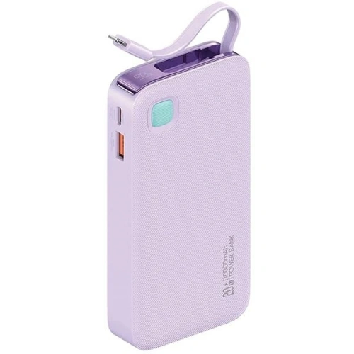 Buy USAMS Powerbank + retractable Lightning cable 10000 mAh PD 20W Fast Charge XY Series purple - USA1180 - {ean13} - Home Screen Store Europe