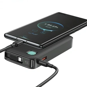Kup Powerbank USAMS + zwijany kabel Lightning 10000 mAh PD 20W Fast Charge XY Series fioletowy - USA1180 - {ean13} - Sklep Home Screen