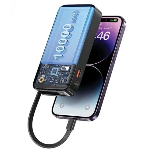 Kup Baterie externă USAMS + cablu Lightning retractabil 10000 mAh PD 20W Încărcare rapidă seria XY violet - USA1180 - {ean13} - Sklep Home Screen