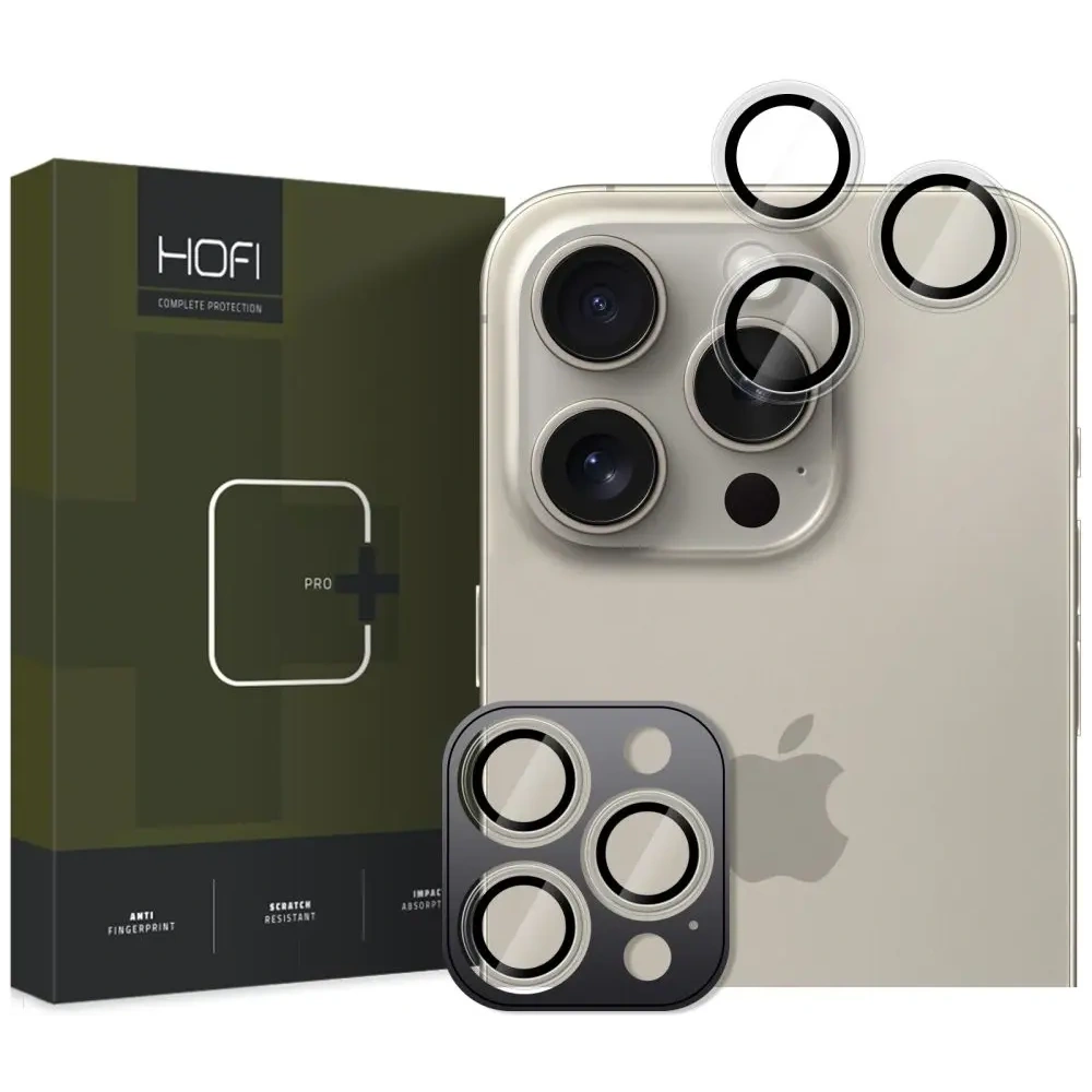 Szkło na obiektyw aparatu Hofi Camring Pro+ Apple iPhone 16 Pro / 16 Pro Max Clear - iPhone 16 Pro Max - Hofi