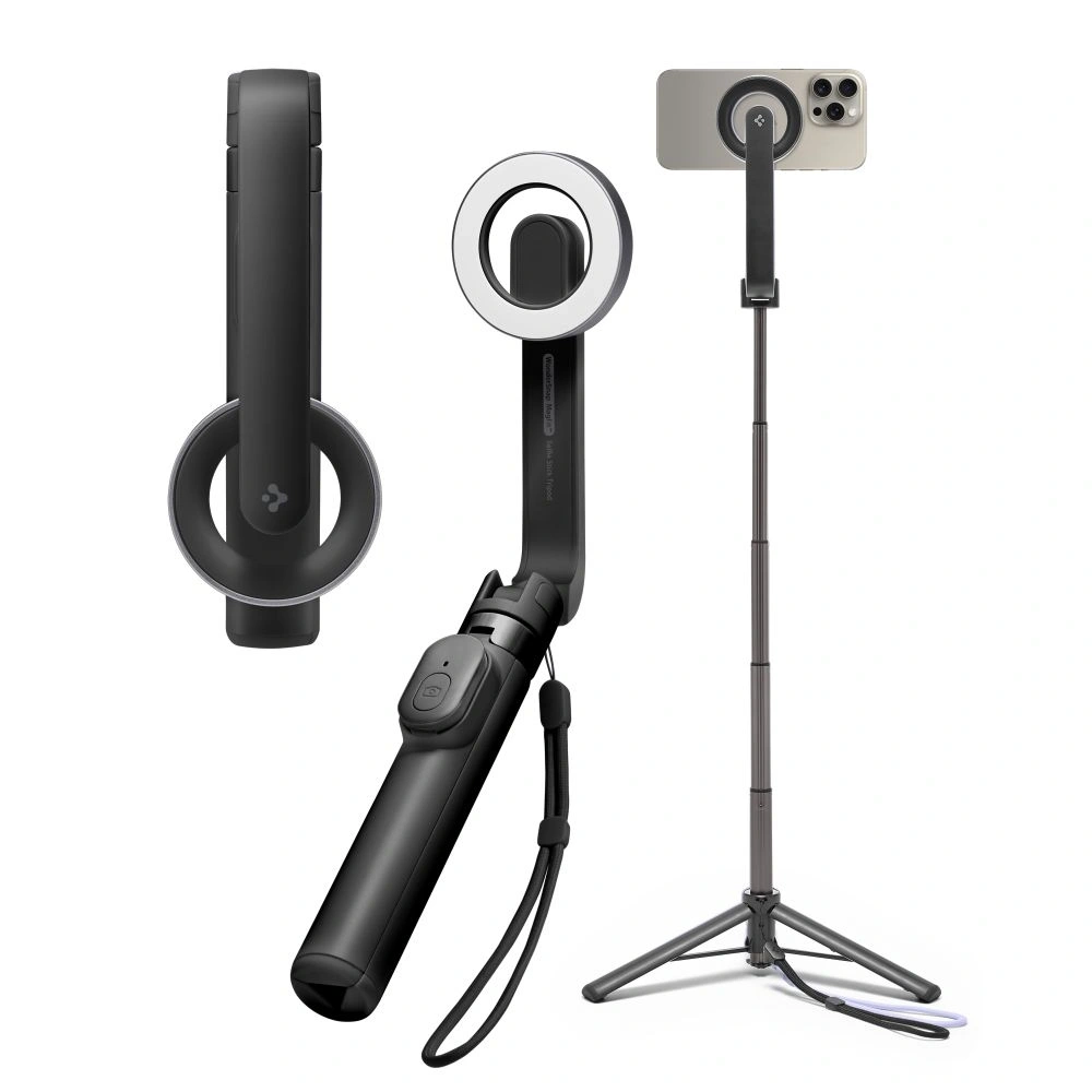 Kijek selfie Spigen S571W MagSafe Bluetooth Selfie Stick Tripod Black - Fotografia i filmowanie - Spigen