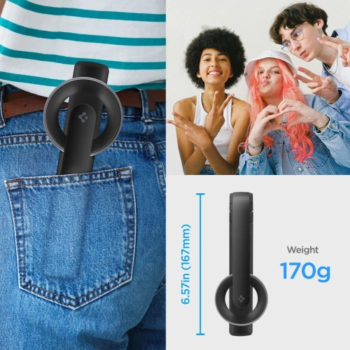 Kup Spigen S571W MagSafe Bluetooth Selfie Stick Tripod Negru - SPN16341 - {ean13} - Sklep Home Screen