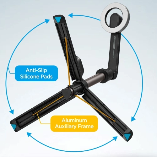 Kup Spigen S571W MagSafe Bluetooth Selfie Stick Tripod Negru - SPN16341 - {ean13} - Sklep Home Screen