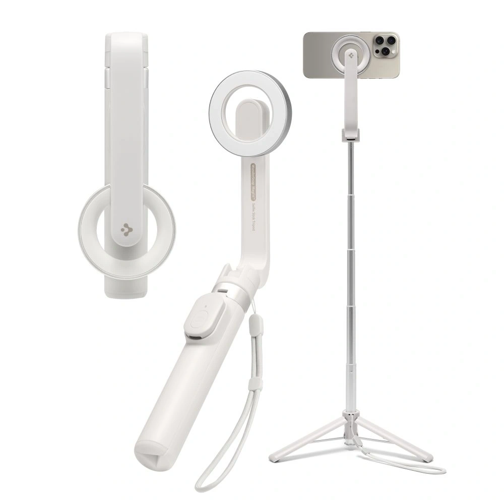 Kijek selfie Spigen S571W MagSafe Bluetooth Selfie Stick Tripod Dune Beige - Fotografia i filmowanie - Spigen