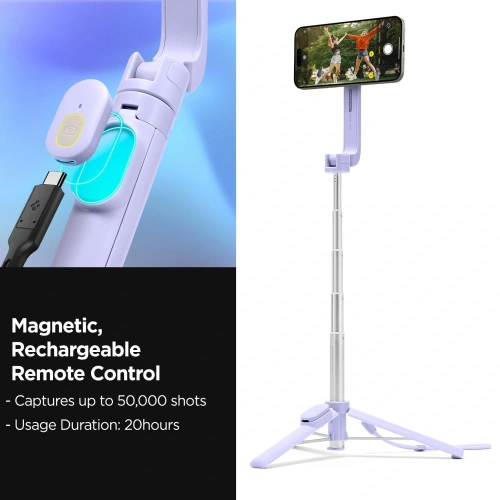 Buy Spigen S571W MagSafe Bluetooth Selfie Stick Tripod Lavender - SPN16343 - {ean13} - Home Screen Store Europe