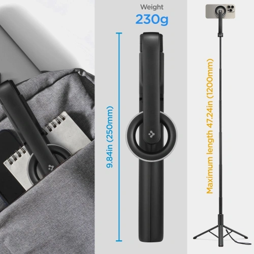 Kup Spigen S580W MagSafe Bluetooth Selfie-Stick Langer Stativ Schwarz - SPN16344 - {ean13} - Sklep Home Screen