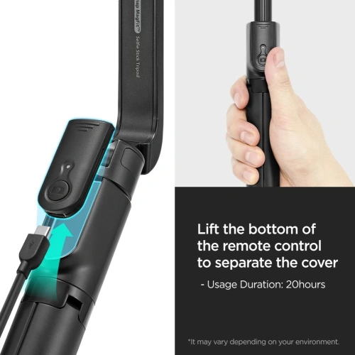 Kup Spigen S580W MagSafe Bluetooth Selfie-Stick Langer Stativ Schwarz - SPN16344 - {ean13} - Sklep Home Screen