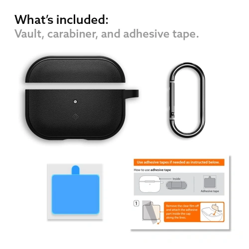 Kup Etui Caseology Vault Apple Airpods Pro 1 / 2 Matte Black - SPN16345 - {ean13} - Sklep Home Screen