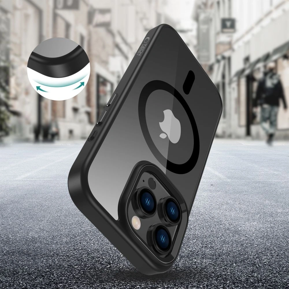 Etui Tech-Protect Magmat MagSafe Apple iPhone 16 Pro Black/Clear - iPhone 16 Pro - Tech-Protect