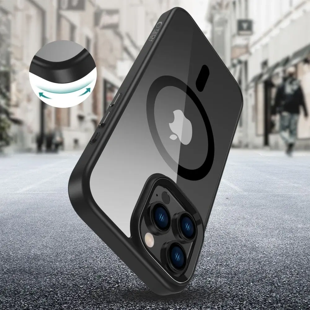 Etui Tech-Protect Magmat MagSafe Apple iPhone 16 Pro Max Black/Clear - iPhone 16 Pro Max - Tech-Protect