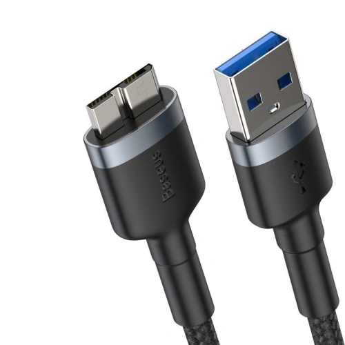 Kup Kabel USB 3.0 do micro USB 3.0 Baseus Cafule, 2A, 1m (černá-šedá) - BSU975BLKGRY - {ean13} - Sklep Home Screen