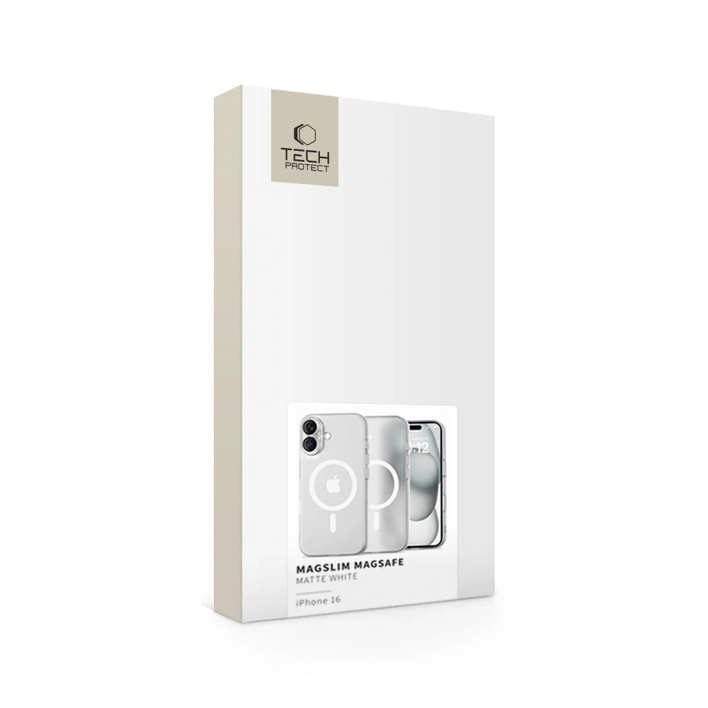 Etui Tech-Protect Magslim MagSafe Apple iPhone 16 Matte/White - iPhone 16 - Tech-Protect
