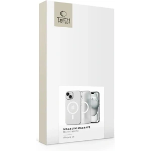 Etui Tech-Protect Magslim MagSafe Apple iPhone 15 Matte/White - iPhone 15 - Tech-Protect