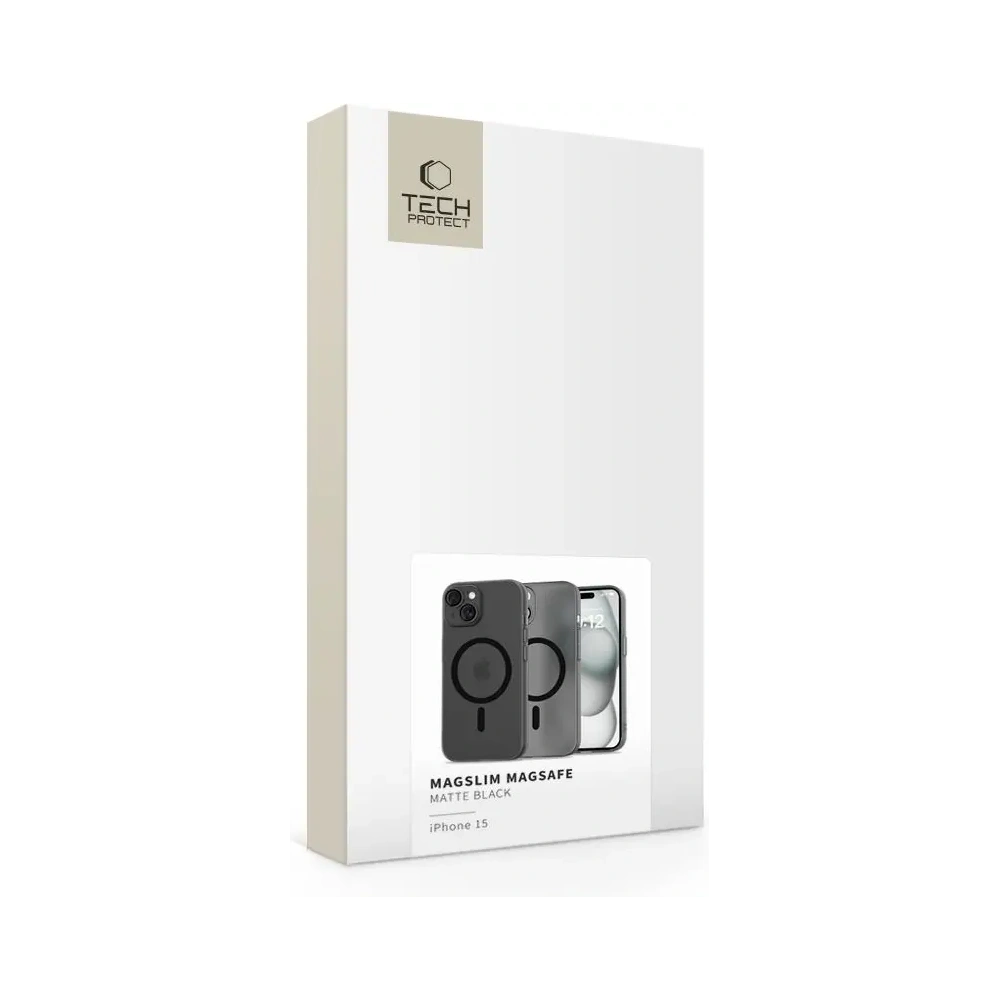 Etui Tech-Protect Magslim MagSafe Apple iPhone 15 Matte/Black - iPhone 15 - Tech-Protect
