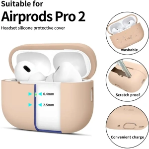 Buy Tech-Protect Silicone Apple Airpods Pro 1 / 2 Caffe Latte - THP3123 - {ean13} - Home Screen Store Europe