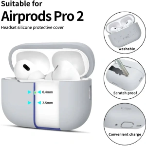 Buy Tech-Protect Silicone Apple Airpods Pro 1 / 2 Crayon Grey - THP3126 - {ean13} - Home Screen Store Europe