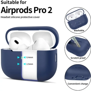 Buy Tech-Protect Silicone Apple Airpods Pro 1 / 2 Navy Blue - THP3127 - {ean13} - Home Screen Store Europe