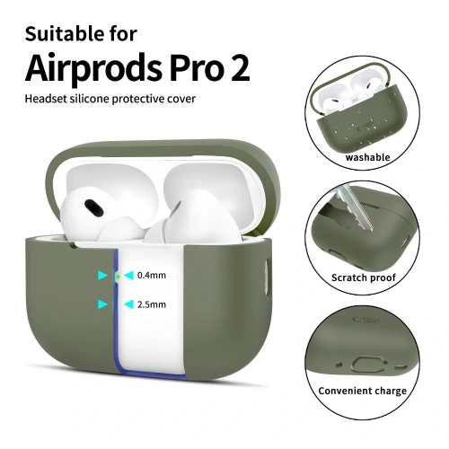 Kup Etui Tech-Protect Silicone Apple Airpods Pro 1 / 2 Olive Green - THP3128 - {ean13} - Sklep Home Screen