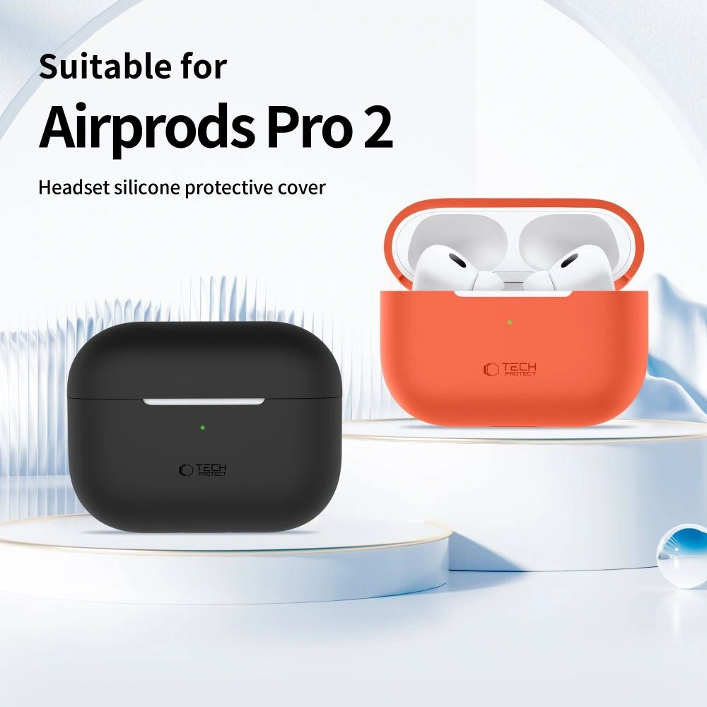 Etui Tech-Protect Silicone Apple Airpods Pro 1 / 2 Olive Green - AirPods Pro (2. generacji) - Tech-Protect
