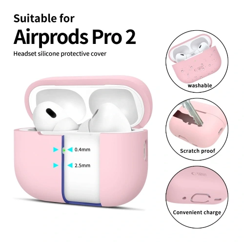 Kup Tech-Protect Silicon Apple Airpods Pro 1 / 2 Roz Prafuit - THP3129 - {ean13} - Sklep Home Screen