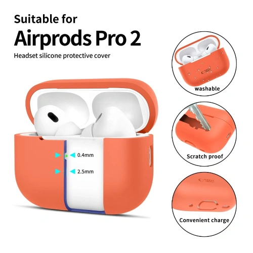 Buy Tech-Protect Silicone Apple Airpods Pro 1 / 2 Neon Orange - THP3130 - {ean13} - Home Screen Store Europe