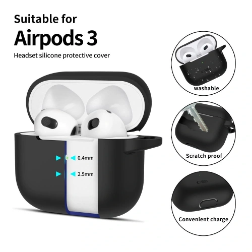 Kup Tech-Protect Szilikon Kampó Apple Airpods 3 Fekete - THP3132 - {ean13} - Sklep Home Screen