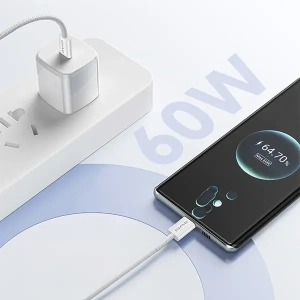 Kup Kabel AWEI CL-219T USB-C / USB-C 60W 1m kompatybilny z iPhone 15 biały - AWEI219 - {ean13} - Sklep Home Screen