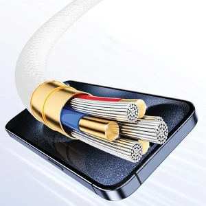 Kup Kabel AWEI CL-219T USB-C / USB-C 60W 1m kompatybilny z iPhone 15 biały - AWEI219 - {ean13} - Sklep Home Screen