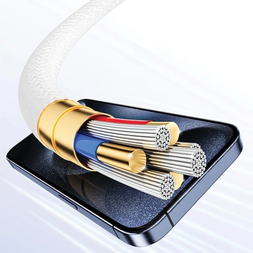 Kup Cablu AWEI CL-219T USB-C / USB-C 60W 1m compatibil cu iPhone 15 alb - AWEI219 - {ean13} - Sklep Home Screen
