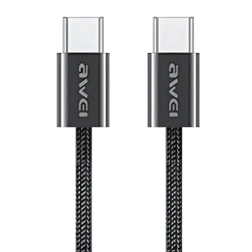 Buy AWEI CL-219T USB-C / USB-C cable 60W 1m compatible with iPhone 15 black - AWEI220 - {ean13} - Home Screen Store Europe