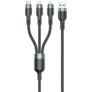 Kup AWEI CL-975 USB-C / Lightning / microUSB 3v1 kabel 1.2m černý - AWEI221 - {ean13} - Sklep Home Screen
