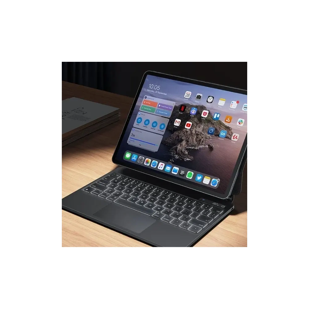 Etui z klawiaturą USAMS Miaoke Series Apple iPad Air 10.9 (4. i 5. gen) / iPad Pro 11 (1., 2. i 3. gen) czarny - iPad Pro 11" 2021 (3. generacji) - Usams