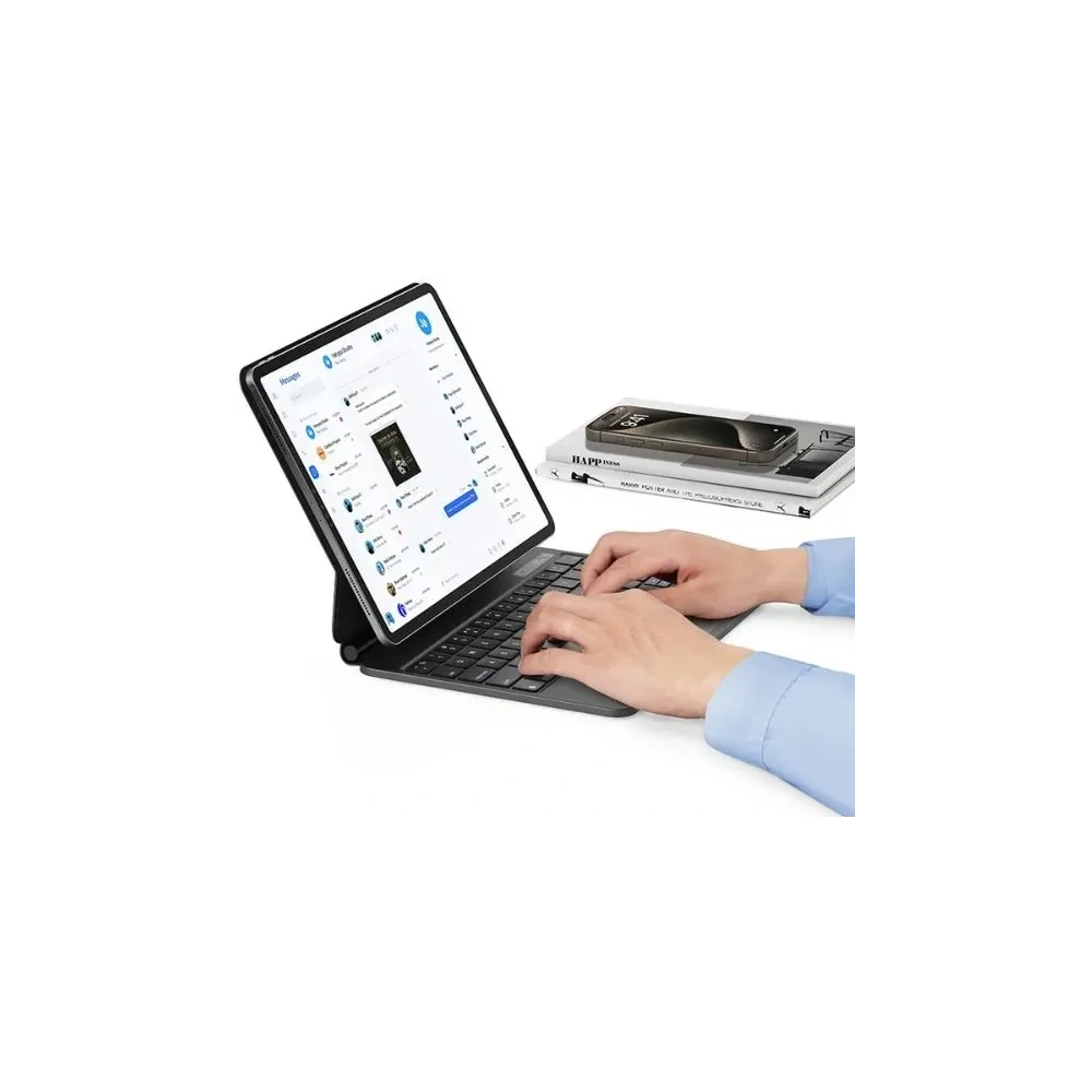 Etui z klawiaturą USAMS Miaoke Series Apple iPad Pro 12.9 2018/2020/2021/2022 (3., 4., 5. i 6. gen) czarny - iPad Pro 12.9" 2022 (6. generacji) - Usams