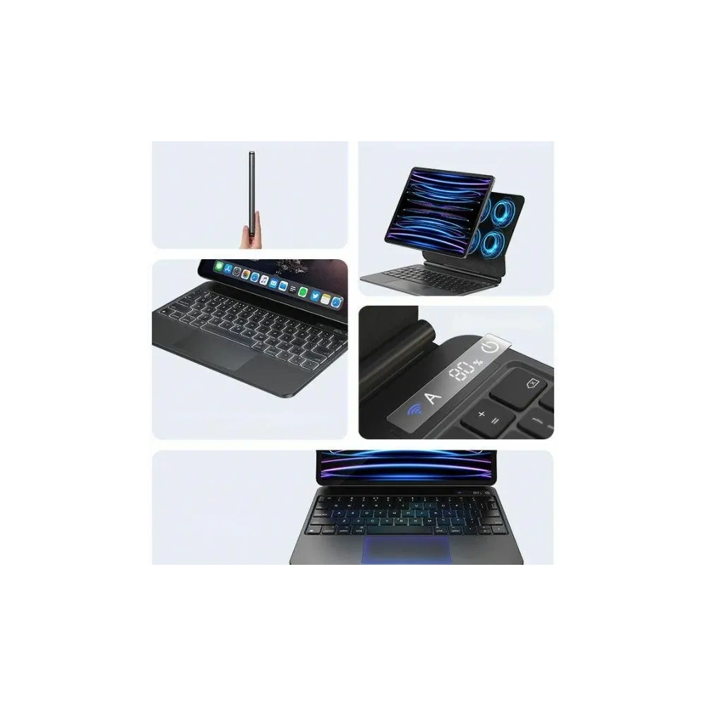 Etui z klawiaturą USAMS Miaoke Series Apple iPad Pro 12.9 2018/2020/2021/2022 (3., 4., 5. i 6. gen) czarny - iPad Pro 12.9" 2022 (6. generacji) - Usams