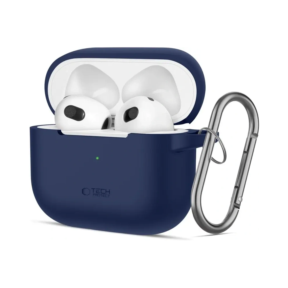 Etui Tech-Protect Silicone Hook Apple Airpods 3 Navy Blue - AirPods (3. generacji) - Tech-Protect
