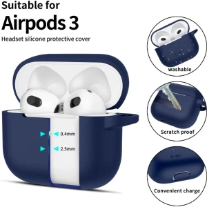 Kup Tech-Protect Cârlig din silicon pentru Apple Airpods 3 Albastru închis - THP3135 - {ean13} - Sklep Home Screen
