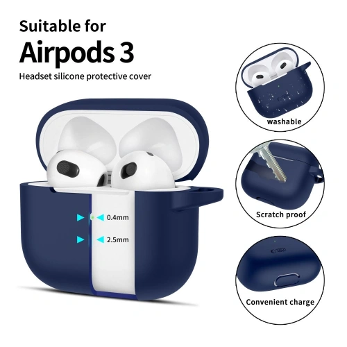 Buy Tech-Protect Silicone Hook Apple Airpods 3 Navy Blue - THP3135 - {ean13} - Home Screen Store Europe