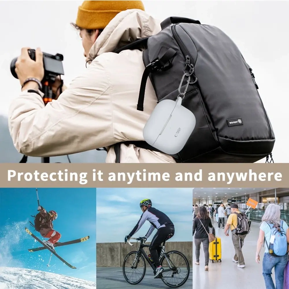 Etui Tech-Protect Silicone Hook Apple Airpods 3 Navy Blue - AirPods (3. generacji) - Tech-Protect