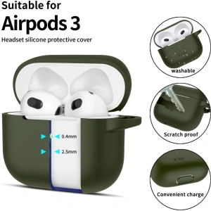 Kup Tech-Protect Culoare Verde Măslin pentru Cureaua din Silicon Apple Airpods 3 - THP3136 - {ean13} - Sklep Home Screen