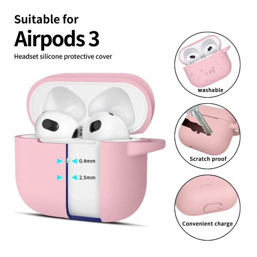 Kup Etui Tech-Protect Silicone Hook Apple Airpods 3 Dusty Pink - THP3137 - {ean13} - Sklep Home Screen