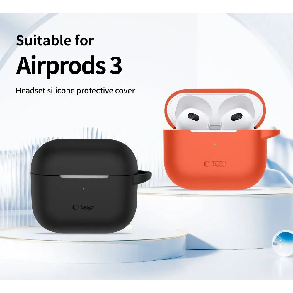 Etui Tech-Protect Silicone Hook Apple Airpods 3 Dusty Pink - AirPods (3. generacji) - Tech-Protect