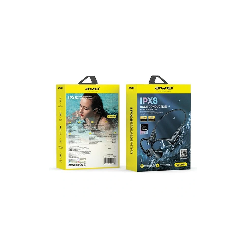 Bezprzewodowe słuchawki z przewodnictwem kostnym AWEI A899BL czarne - Pozostałe słuchawki - Awei