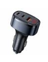 Autonabíječka USAMS C42 USB-A, 2xUSB-C 100W Fast Charge černá - Auto - Usams