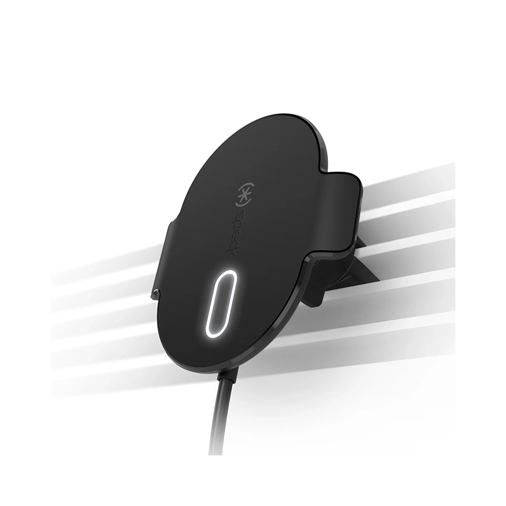 Speck Charging Vent Mount + ClickLock - Uchwyt samochodowy z ładowaniem bezprzewodowym MagSafe (czarny) - !ZAIMPORTOWANE - Speck