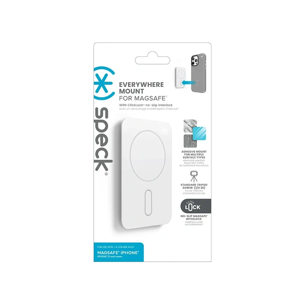 Speck Everywhere Mount + ClickLock - Uchwyt magnetyczny MagSafe (biały) - !ZAIMPORTOWANE - Speck