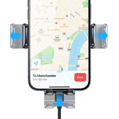Buy USAMS windshield/cockpit car mount with 15W wireless charger black - USA1188 - {ean13} - Home Screen Store Europe