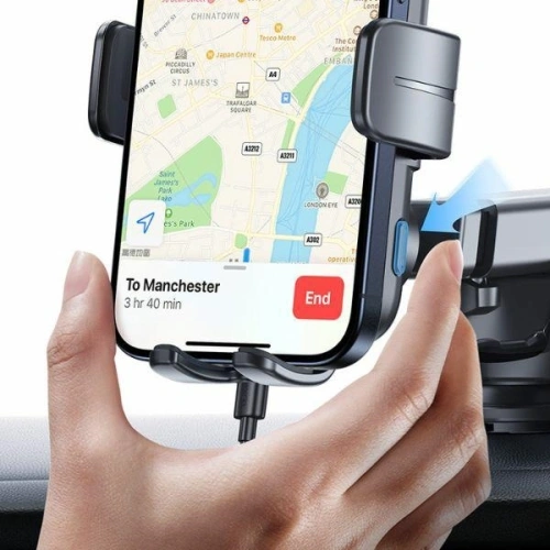 Buy USAMS windshield/cockpit car mount with 15W wireless charger black - USA1188 - {ean13} - Home Screen Store Europe