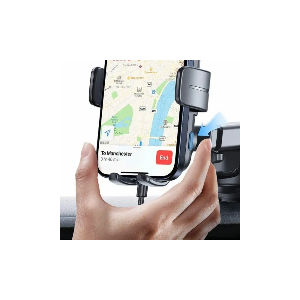 Uchwyt samochodowy do szyby / na kokpit USAMS z ładowarką bezprzewodową 15W czarny - na kokpit / szybę - Usams